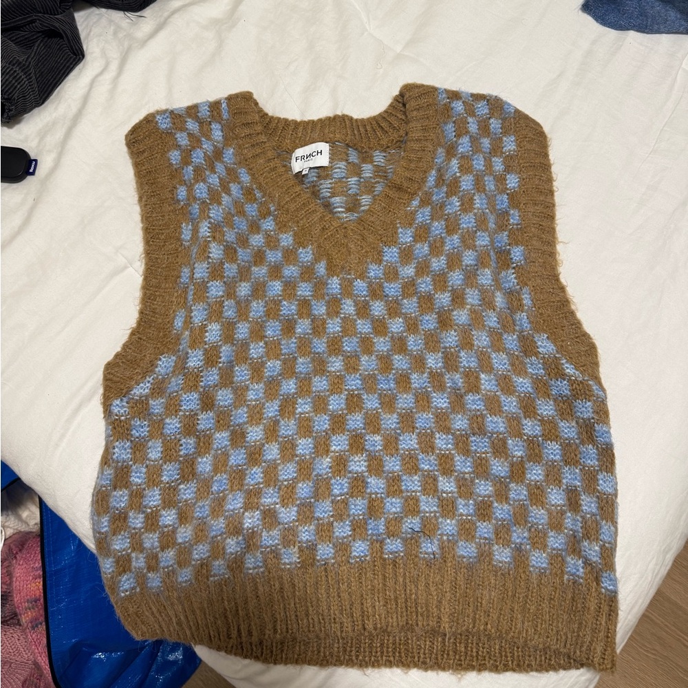 Checkered Sweater vest